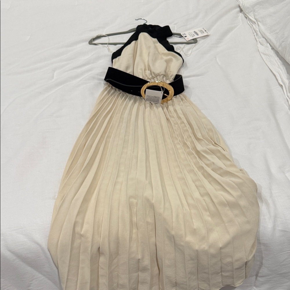 Zara Black and Cream Maxi Dress